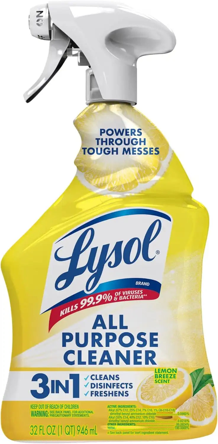 Lysol All Purpose Cleaner Spray, Disinfectant, Lemon, 32oz