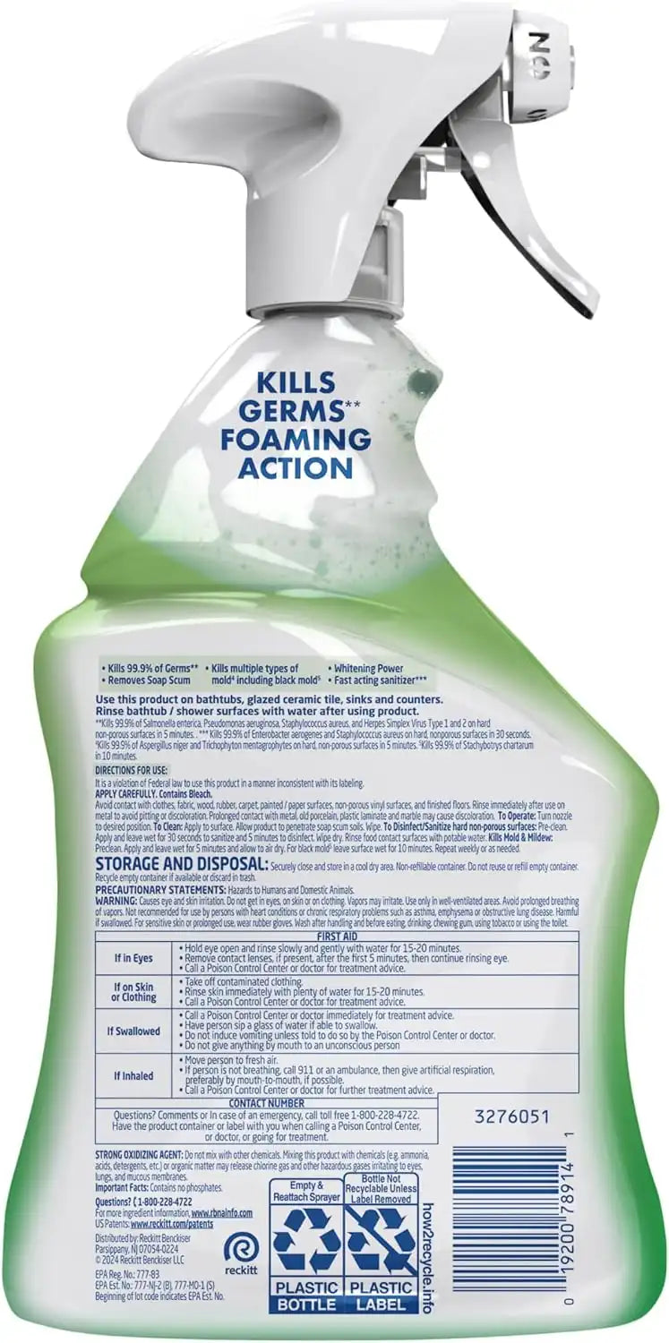 Lysol All Purpose Cleaner Spray with Bleach, Disinfectant, Sanitizer, 32 oz