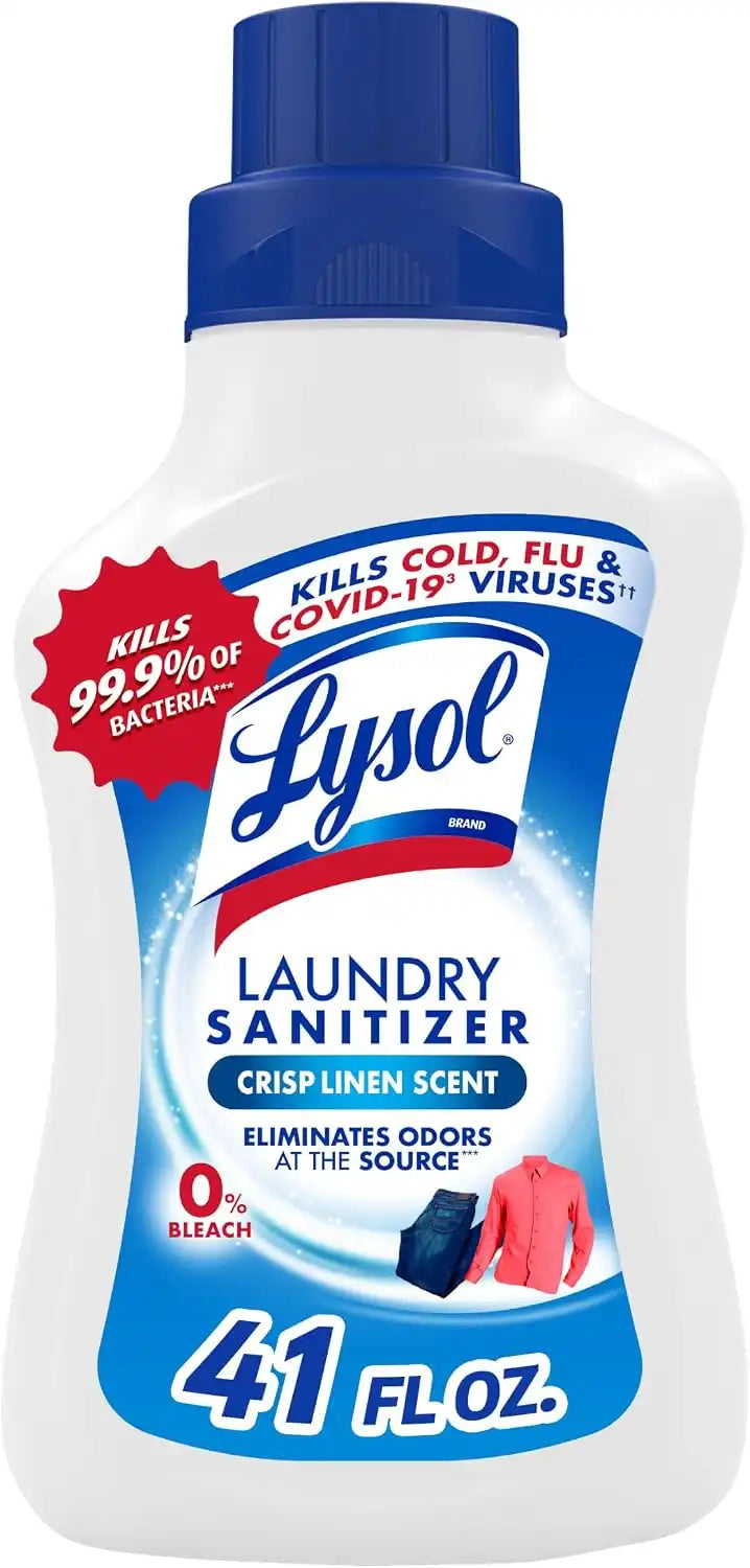 Lysol Laundry Sanitizer Liquid, Detergent Additive, Crisp Linen, 41oz