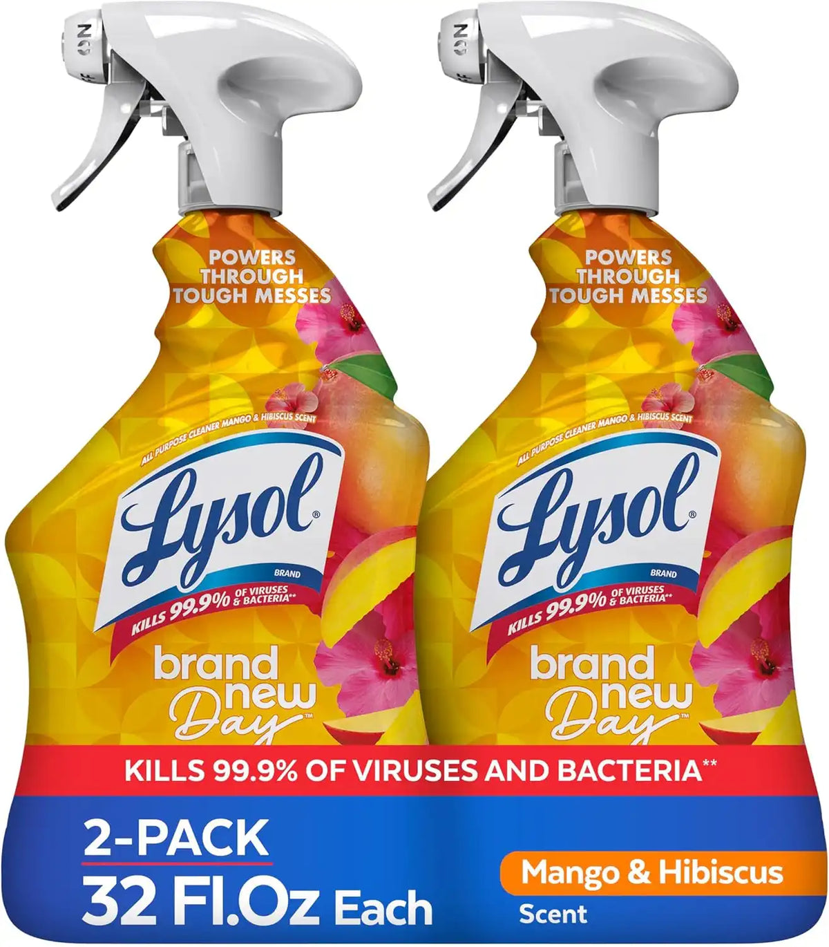 Lysol All Purpose Cleaner Spray, Disinfectant, Mango, 32oz, 2 Pack