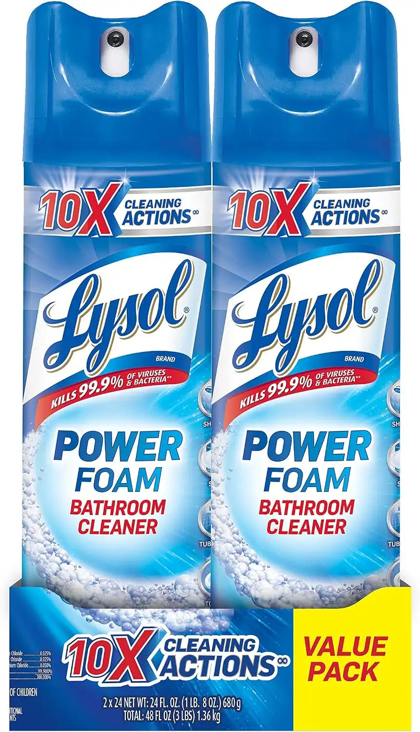 Lysol Bathroom Cleaner Spray, Blue, Island Breeze, 48oz (2X24oz)